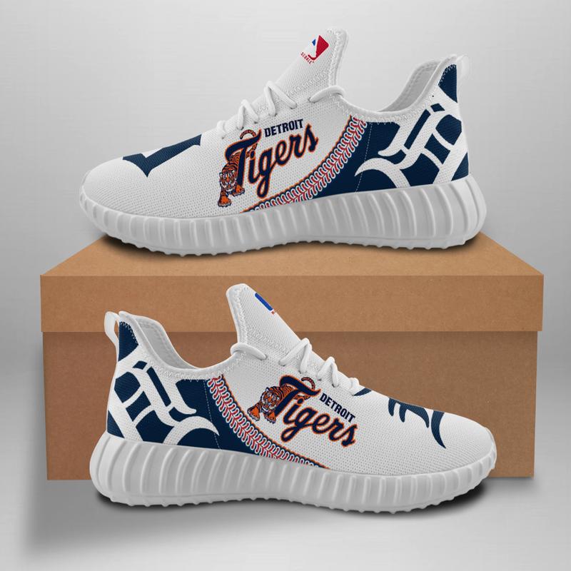 Women's Detroit Tigers Mesh Knit Sneakers/Shoes 003